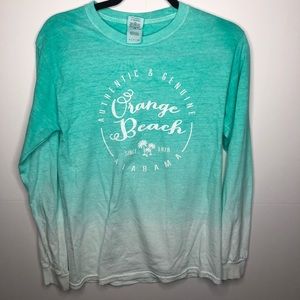 ombré golden orange beach long sleeve